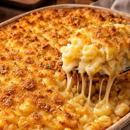 Creamy Baked Mac And Cheese With Crispy Breadcrumb Topping